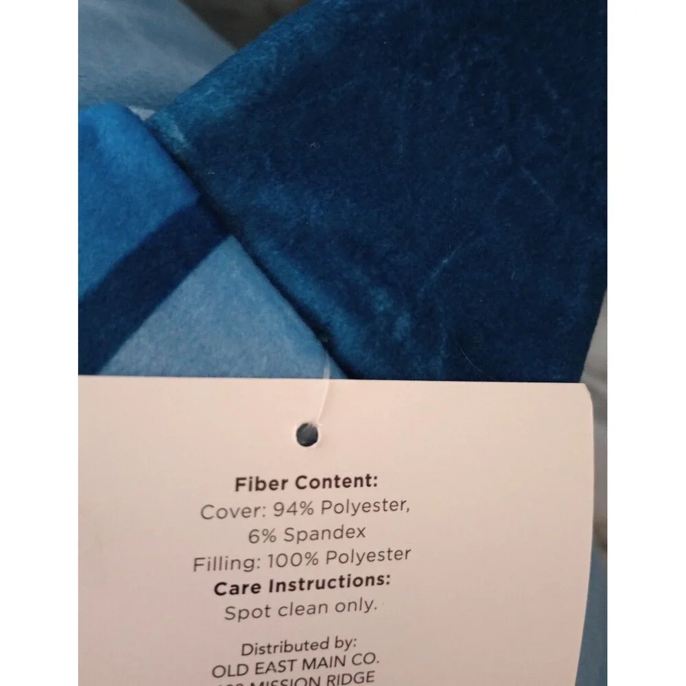 NWT Comfort Bay Blue Dinosaur/Dragon Round Pillow Bedroom Accent Size 20x20 Inch